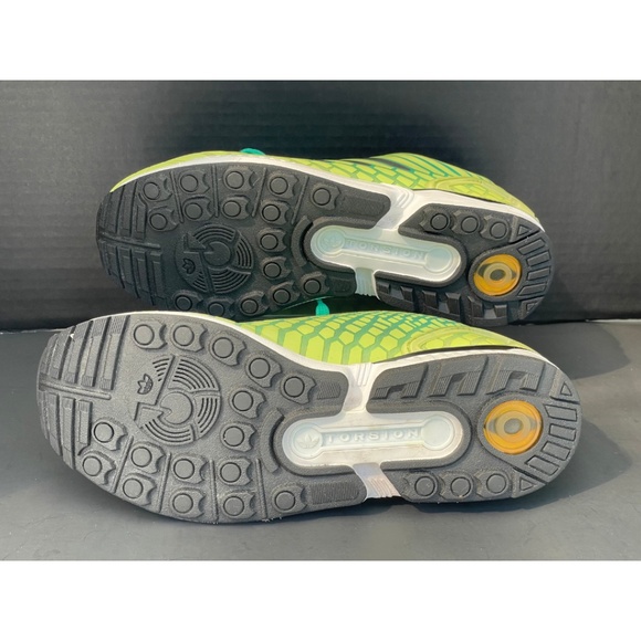 Adidas ZX Flux Xeno 'Frozen Yellow' Glow-in-the-Dark Sneakers – Men’s Size 8.5 - Picture 5 of 5